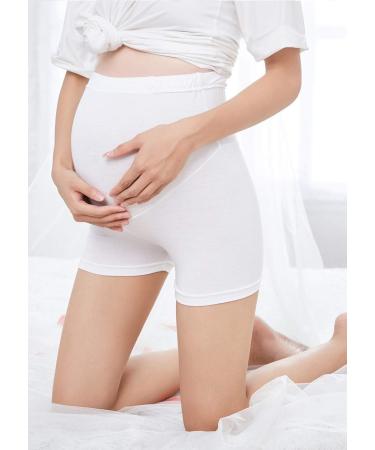 FEOYA Maternity High Waist Safety Shorts 2pcs L (99-110 lb) - Elastic Cotton Knickers for Pregnancy Support - Buy Online on GoSupps.com
