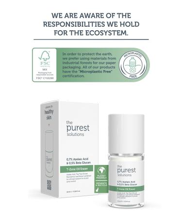 Buy The Purest Solutions T-Zone Oil Eraser - Anti-Blemish Skincare with 0.7% Azelaic Acid & 0.5% Beta Glucan - Vegan Solution for Oily Acne-Prone Skin - 0.34 fl. oz - International Shipping Available - Buy Online on GoSupps.com
