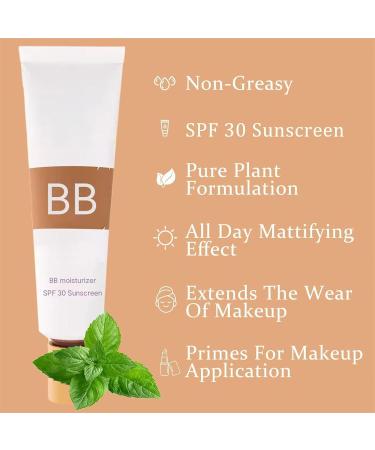 Tinted BB Cream Moisturizing SPF 30 Color Correcting Foundation Smoothing Foundation Long Lasting Matte Moisturizer - Buy Online on GoSupps.com