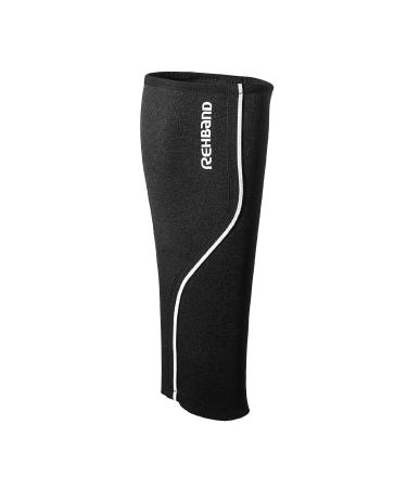 Rehband Neoprene Calf Bandage - Shin Support & Compression Sleeve for Running | X-Large Black | Promote Blood Circulation in Endurance Sports - Buy Online on GoSupps.com