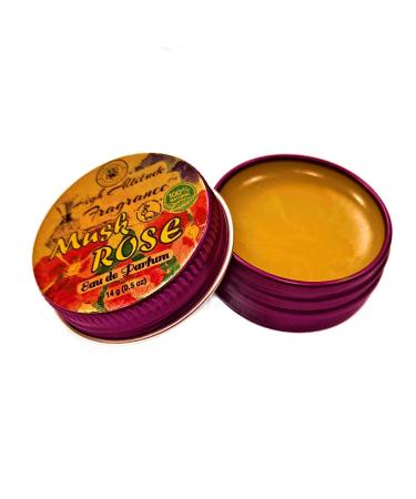 MUSK ROSE Perfume - Eau de Parfum - Solid Balm (Rosa Moschata De Mai Damascena White Champaca Tuberose) - Natural Fragrance - Wedding Party Travel Seminar Guest Favors Gifts - 0.5 oz - Buy Online on GoSupps.com
