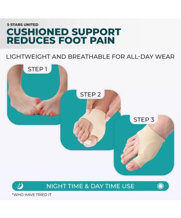 5 Stars United Bunion Corrector and Relief Sleeve Bundle - Small and Big Toe Separators for Hammer Toe Straightening - Buy Online on GoSupps.com