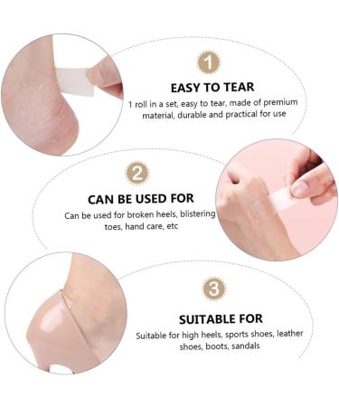 NOLITOY Anti-Wear Heel Pads - High Heel Shoe Sole Protector | Silicone Gel Foot Tape for Women - 100x2CM - Buy Online on GoSupps.com