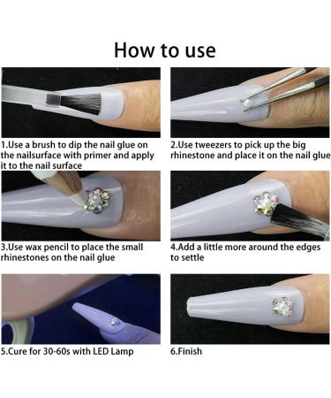 Crystal Nail Art Gems Kit - 4 Boxes Multicolor Rhinestones, Studs, and Diamonds with Tools for Nail Art Decoration - DIY Crafts Supply - Buy Online on GoSupps.com