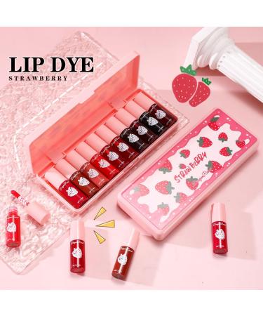MYUANGO Lip Tint - 10 Colors Moisturizing Tinted Lip Stain & Hydrating Liquid Lipstick - Long Lasting Strawberry Color - Buy Online on GoSupps.com
