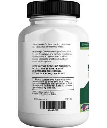 GREENVIFY Flexigenics Max Extra Strength Joint Support Supplement 1500mg Glucosamine 60 Capsules 20 Day Supply (2) - Buy Online on GoSupps.com