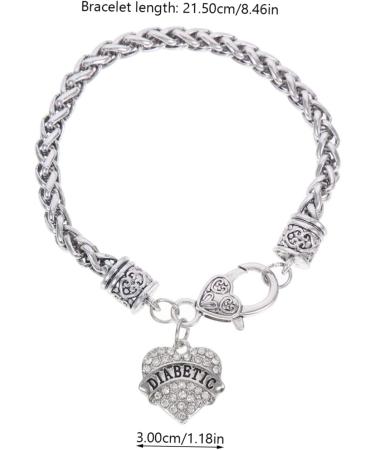 CALLARON 2pcs Heart Rhinestone Bracelet Girls Bracelets Bracelet for Couples Girls Gifts Wear-resistant Charm Bracelet Couple Gift Delicate Charm Bracelet Jewelry Miss Rhinestones Fine 21.5X3X1CMx3pcs Silverx3pcs - Buy Online on GoSupps.com