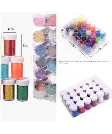 24 x 20g Fine Glitter Powder Set - 24 Vibrant Colors for Nails Body Art Slime & Crafts | Premium Glitter Dust - Buy Online on GoSupps.com