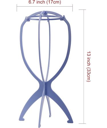Portable Collapsible Wig Stand Holder for Women - Durable & Travel-Friendly | Wigs Display & Drying Tool - Light Blue (1 Pc) - Buy Online on GoSupps.com