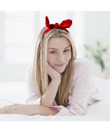 CHEERYMAGIC Retro Headbands with Rabbit Ear 2 Pieces Bow Headband Headwrap for Women Vintage Red Black Hair Band A2-TEDFD - Buy Online on GoSupps.com