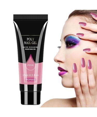 Nail Tip Extension Gel Glue - Professional LED Hard Gel Builder Nail Extension Nail Gel Professional Easy to Use Long-Lasting Art Nail Glue for Salon Easy DIY at Home for Natural Wobblo - Buy Online on GoSupps.com