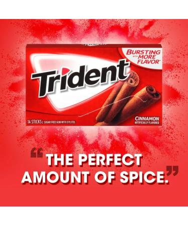 Buy Trident Cinnamon Sugar Free Gum - 12 Packs (168 Pieces) | International Shipping Available - Buy Online on GoSupps.com