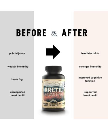 Earth Fed Muscle Arctic Advantage Krill Oil 500mg softgels Omega-3 DHA & EPA for Heart Brain Eye & Joint Health Support No Fishy Aftertaste Non-GMO Gluten-Free Antartic Krill Oil - 60 Capsules - Buy Online on GoSupps.com