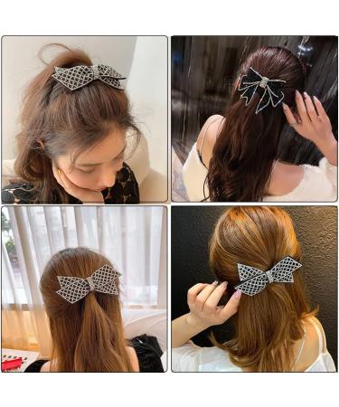 Hair Clips Crystal big bow hairpin women's ponytail girl hair accessories rhinestone hairpin hairpin strap Blue Hair Clips (Size : H ab) - Buy Online on GoSupps.com