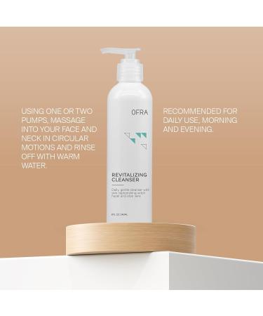 Ofra Revitalizing Cleanser | Gentle Daily Face Cream Cleanser for All Skin Types | Face Pore Cleaner with Aloe Vera for Hydration and Fresh Skin | 8 oz/240 ml - Buy Online on GoSupps.com