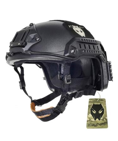 ATAIRSOFT Adjustable Maritime Helmet ABS for Airsoft Paintball Large-X-Large Black