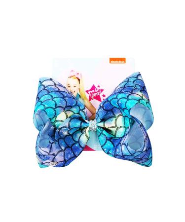 2 Pack Siwa Style Hair Bows for Girls - 8 Inch Large Ribbon Hair Barrettes Set | Mermaid Bows Accessories | Best Xmas Gift - Buy Online on GoSupps.com