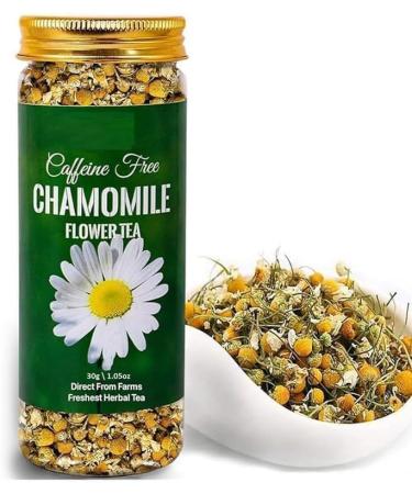 SM Cha.mom.ile Tea - 30g - Over 30 Cups || Sleep and Relax || Herbal Tea - Caffeine Free - Flower Based - Vegan - Bitter Free - Non-GMO - 100% Natural | Presented in Shark Aquarium