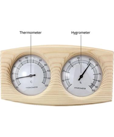 FUBESK 2-in-1 Wooden Sauna Thermometer & Hygrometer | Accurate Wall Thermometer for Sauna Rooms - Best Sauna Tools for Optimal Comfort - Buy Online on GoSupps.com
