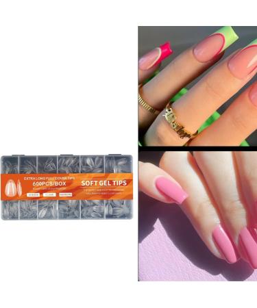 Transparent Natural False Nail Tips Extension Cover Artificial Fake Nails Finger Sculpted Manicure Tools Salon Home DIY - Buy Online on GoSupps.com