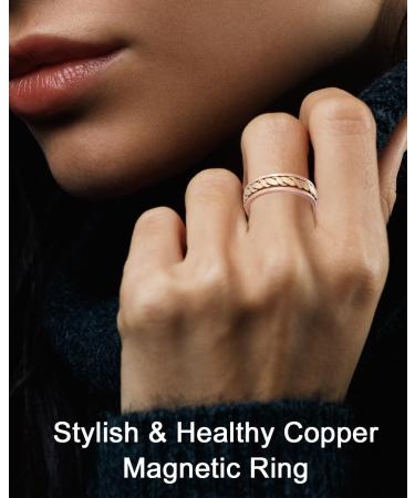 EnerCoppeX Copper Magnetic Ring for Women Lymphatic Drainage Adjustable Ring 3500 Gauss Magnet (CPR-2028RG) - Buy Online on GoSupps.com