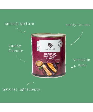 Med Cuisine Roasted Eggplant Pur e 800g | Vegan Smokey Flavour Dip & Spread | Perfect for Baba Ganoush - Buy Online on GoSupps.com