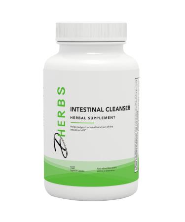 DHerbs Intestinal Cleanser Digestion Supplement 100 Vegetarian Capsules- Digestive System Cleanse Capsules Made with Pure Herbs - Colon Cleanse Supplement for Overall Gut Wellness