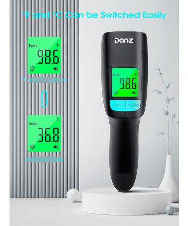 Danz Forehead Thermometer - Non-Contact Digital, 3-Color LCD Screen, Fast Reading, Fever Alarm - for Adults, Kids, Baby - 50 Memory Values - Buy Online on GoSupps.com
