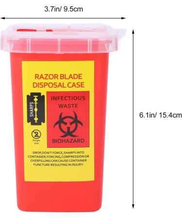 Minkissy Disposable Razor and Blade Disposal Container - Hairdressing Salon Sharp Storage for Safe Needle & Razor Blade Disposal - Buy Online on GoSupps.com