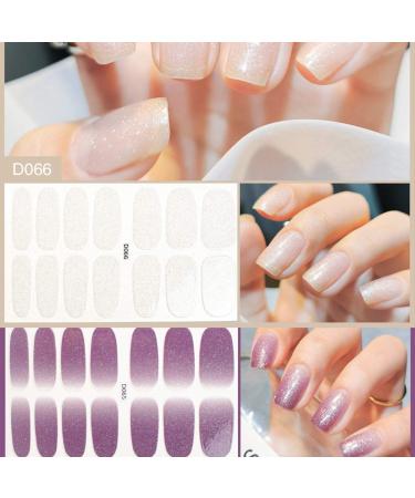 Mother's Day Gifts: 8 Sheets Elegant Nail Polish Stickers & 3 Nail Files - Nail Art Decals Strips Manicure Kits for Women and Girls (Pure Colors) - Buy Online on GoSupps.com