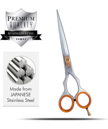 YSCARE Professional Hairdressing Barber Scissor - Stainless Steel Hair Cutting Shears for Salon Barbers - 6.5 inch (Silver) - Buy Online on GoSupps.com