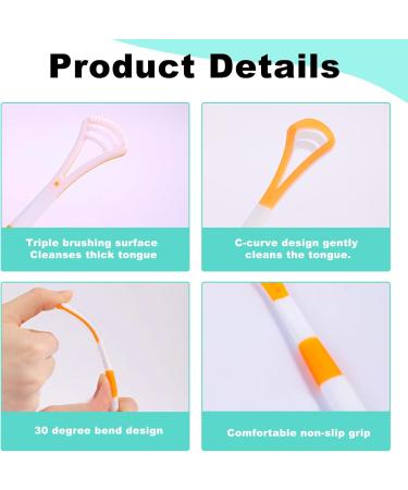 4-Pack BPA-Free 2-in-1 Tongue Cleaners for Adults & Kids | Effective Bad Breath Removal & Oral Health - Buy Online on GoSupps.com