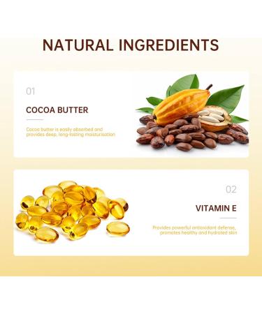 Cocoa Butter Cream for Body & Face Skin Nourishing Deep Moisturising Body Cream Cocoa Butter Moisturiser for Dry Sensitive Skin 100g - Buy Online on GoSupps.com