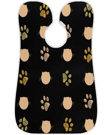 Beard Bib Apron for Men | Non-Stick Waterproof Hair Catcher with Cat & Paw Prints | Perfect for Shaving & Trimming - Buy Online on GoSupps.com