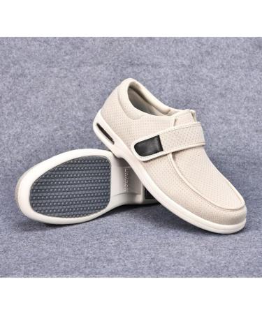 Diabetic Edema Shoes for Women | Adjustable Breathable & Comfortable | Size 12 Beige | Perfect for Swollen Feet Fasciitis Bunions & Arthritis - Buy Online on GoSupps.com