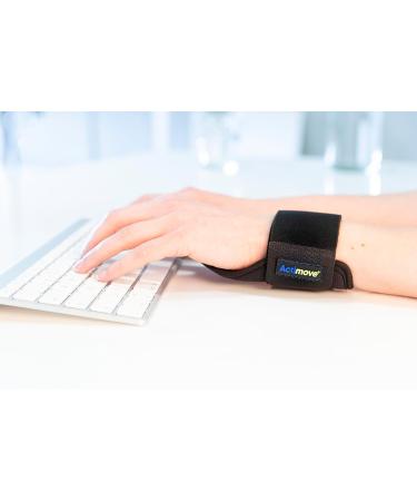 Actimove Wrist Stabilizer - Carpal Support with Pre-Shaped Metal Stay | Universal Right/Left | Black - International Shipping Available - Buy Online on GoSupps.com