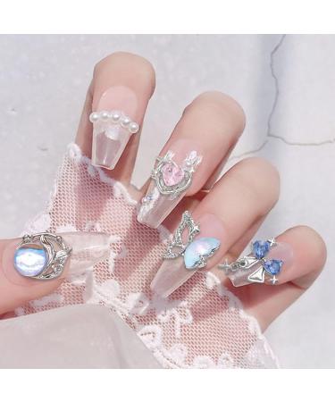 16 Styles Luxury Moon & Star Nail Charms - 3D Bow Butterfly & Rhinestone Nail Art Accessories for Acrylic Nails - Y2K Metal Nail Jewels - Buy Online on GoSupps.com