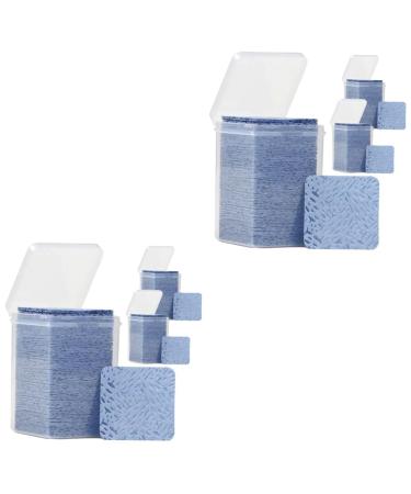 FOMIYES 6 Boxes Glue Bottle Mouth Wipe Glue Cleaning Pads Non-woven Fabric Wipes Lint Nail Wipes Blue Nail Glue Cleaner Lashes Glue Professional Glue Wipes Cloth Glue Cotton Cleansing