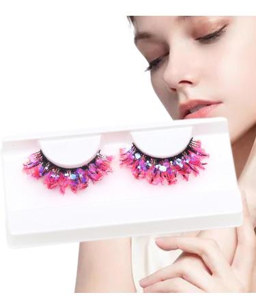 False Eyelashes 3D Glitter Eyelashes Shiny Dramatic Fake Eyelashes Long Dense Color Eyelashes with Sequins Fluorescent Eyelashes Suitable for Prom Stage Holiday Eye Makeup Cosplay Props Q-03 - Buy Online on GoSupps.com