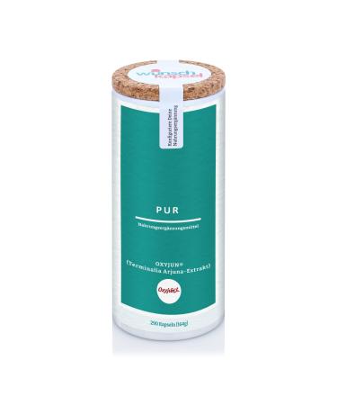 Pure oxyjun 400 mg daily high -dose terminalia arjuna extract (7: 1 at least 30% polyphenols 15% terminalosides).Tonic for heart circulation and muscles.290 vegan capsules from German manufactory