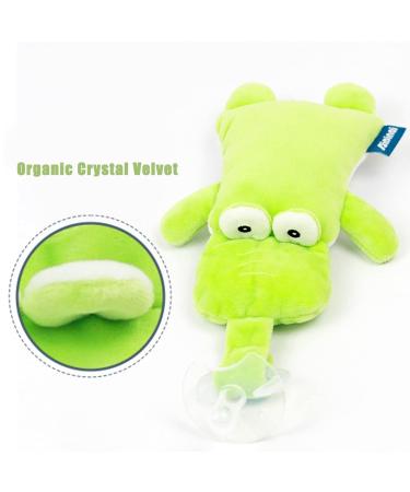 Buy Baby Pacifier with Cuddly Toy Soothing Plush Combi Set for Newborns 0-18 Months Calming Frog Soothie - Buy Online on GoSupps.com