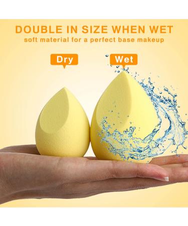 Uranian Makeup Sponges Set - 2 Pcs Yellow Foundation Blending Beauty Sponges for Women & Girls | International Shipping Available - Buy Online on GoSupps.com