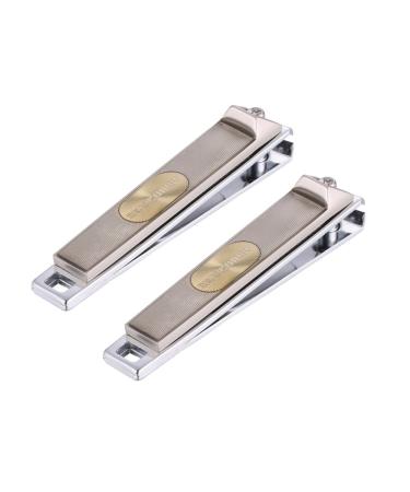 PSGS 1 PC Nail Clipper Big Size Stainless Steel Finger Nail Scissors Gold-Plated Toe Cuticle Nipper Trimmer (Color : 2 pcs)