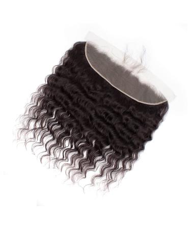 12A Grade 20 Loose Wave Lace Frontal Closure - 13x4 Brazilian Virgin Hair, Pre-Plucked, Bleached Knots - Buy Online on GoSupps.com