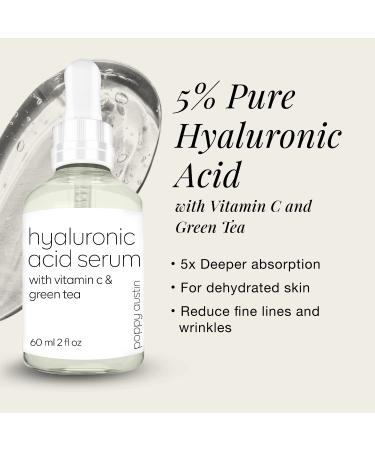 Poppy Austin Hyaluronic Acid Serum for Face Free Hydrating Serum with Vitamin C Pure Hyaluronic Acid Serum - 2 Fl Oz - Buy Online on GoSupps.com