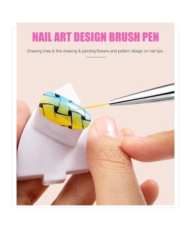 Sularpek 5 Pcs Nail Art Liner Brushes Set for Professional UV Gel Painting - Rhinestone Handle Design Brush Pen for Nail Art - Buy Online on GoSupps.com
