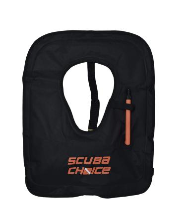 Scuba Choice Adult Black Snorkel Vest w/Name Box, Large