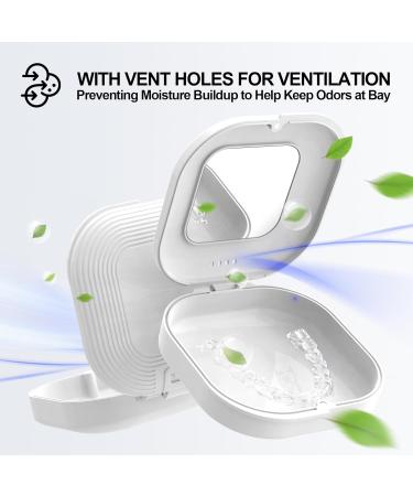 Buy RymaUmpe RymaTer-ETUI: Stylish Retainer Holder with Mirror & Ventilation Compatible with Night Guards - Slim Design & Removal Tool Included - Buy Online on GoSupps.com