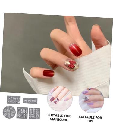 Coheali 10 pcs Nail Shape Silicone Templates | DIY Nail Art Decoration 3D Nail Charms & Resin Shapes - Buy Online on GoSupps.com