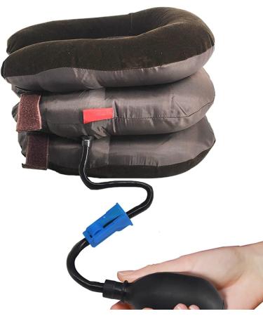 Nakeah Samnuerly Cervical Neck Traction Device inflatable for pain treatment at home |Inflatable decompression neck band unit to relieve muscle strains